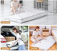 Vista 8 de Bolsa de vacío para colchón, bolsas de almacenamiento al vacío de 86 x 39 pulgadas, bolsas de vacío de gran tamaño, bolsas reutilizables