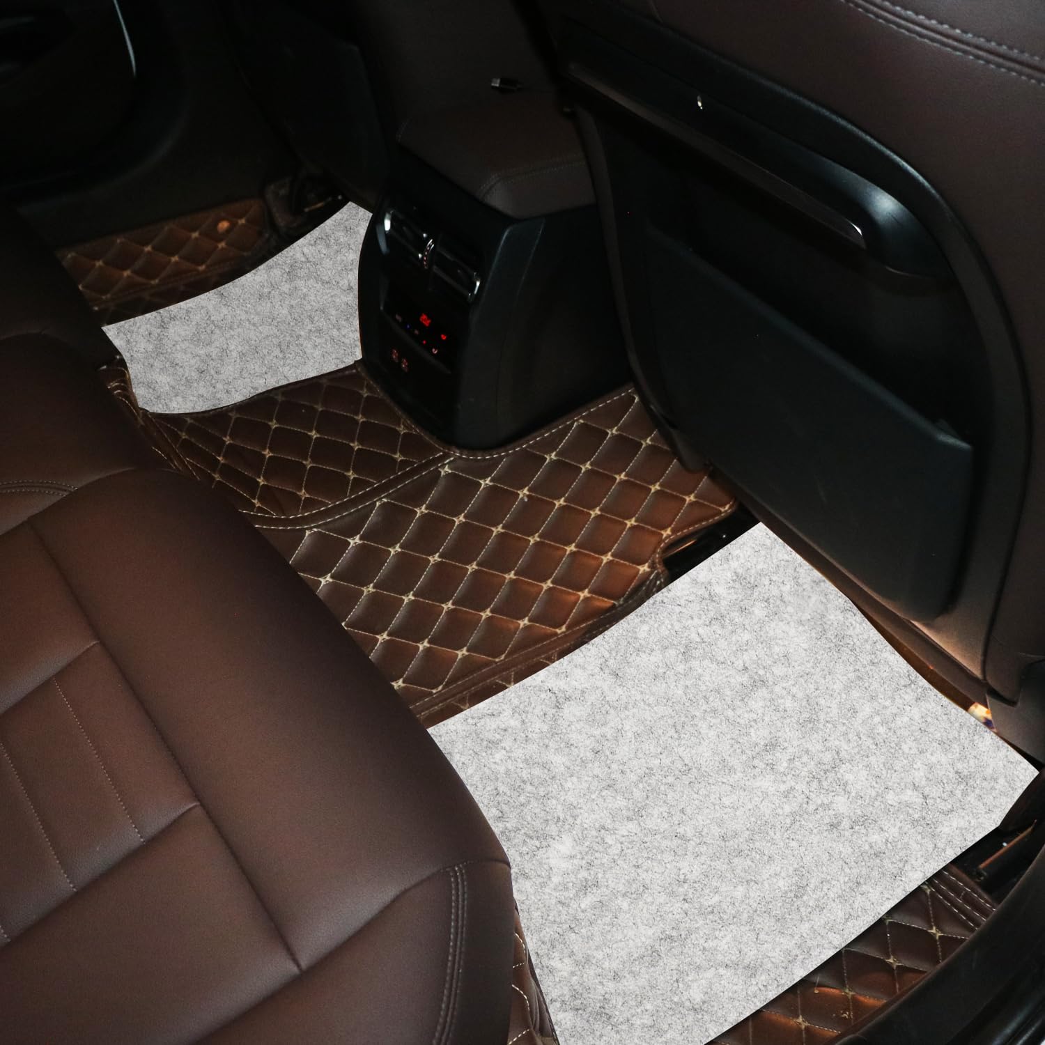 RUENXG 20PCS Grey Disposable Car Floor Mats 19 6x15 7 Inch Heavy-Duty Automotive Floor Protectors for Car Wash — view 6