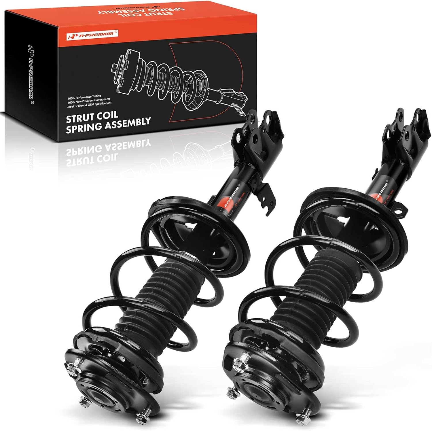 A-Premium Front Strut Assembly Compatible with Toyota Matrix & Pontiac Vibe, 2009-2010 - 2x Replacement Suspension Complete Strut Shock Absorber with Coil Spring