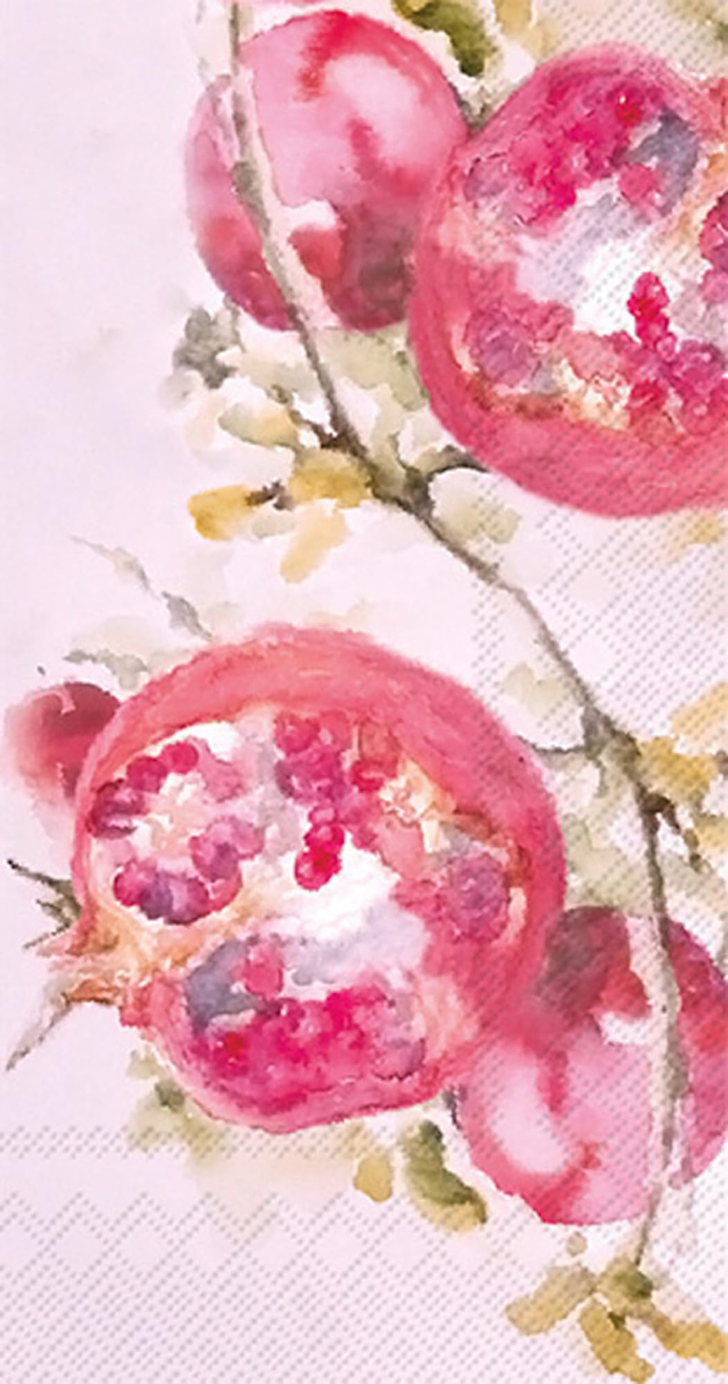 Dinner Napkins Mangiacotti Disposable 3-Ply Paper Hand Towels, 8.5" x 4.5", Pomegranate, 16-Count