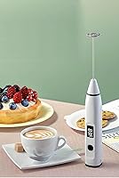 Vista 3 de Electric Rechargeable Drink Mixer for Matcha Greens Protein Hot Chocolate drinks Egg Beater for Baking 3 Speed Immersion Blender (Blueish Green)