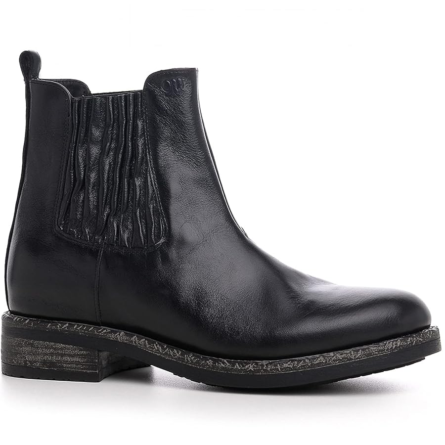 高級感　光沢　TOD'S サイドゴアブーツ　メダリオン　エナメル　ブラック XXM62C00P20OLWB999-03.jpg