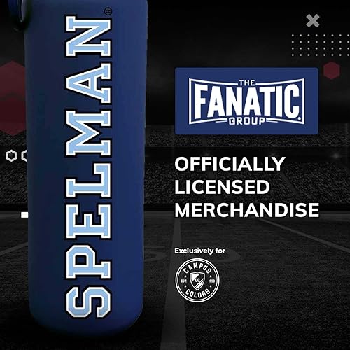 Vista 233 de Campus Colors Botella de agua de acero inoxidable de la NCAA, tapa giratoria, 24 onzas, clip de transporte, mantiene tus bebidas calientes o frías