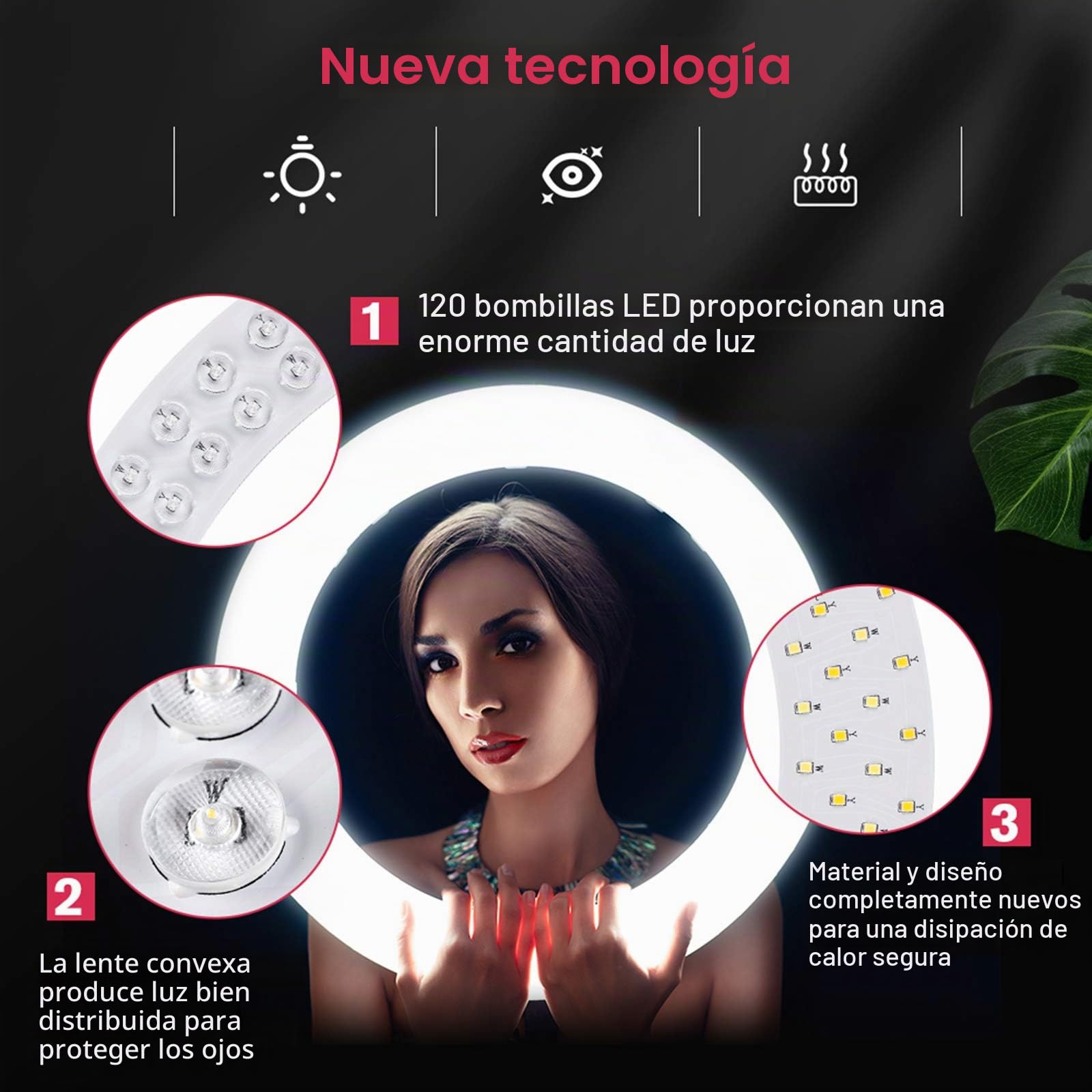 Anillo de Luz con Tripode 18", Ring Light Led con Control Remoto Bluetooth para Móvil Selfie Maquillaje Fotografia Youtube Tik Tok Live