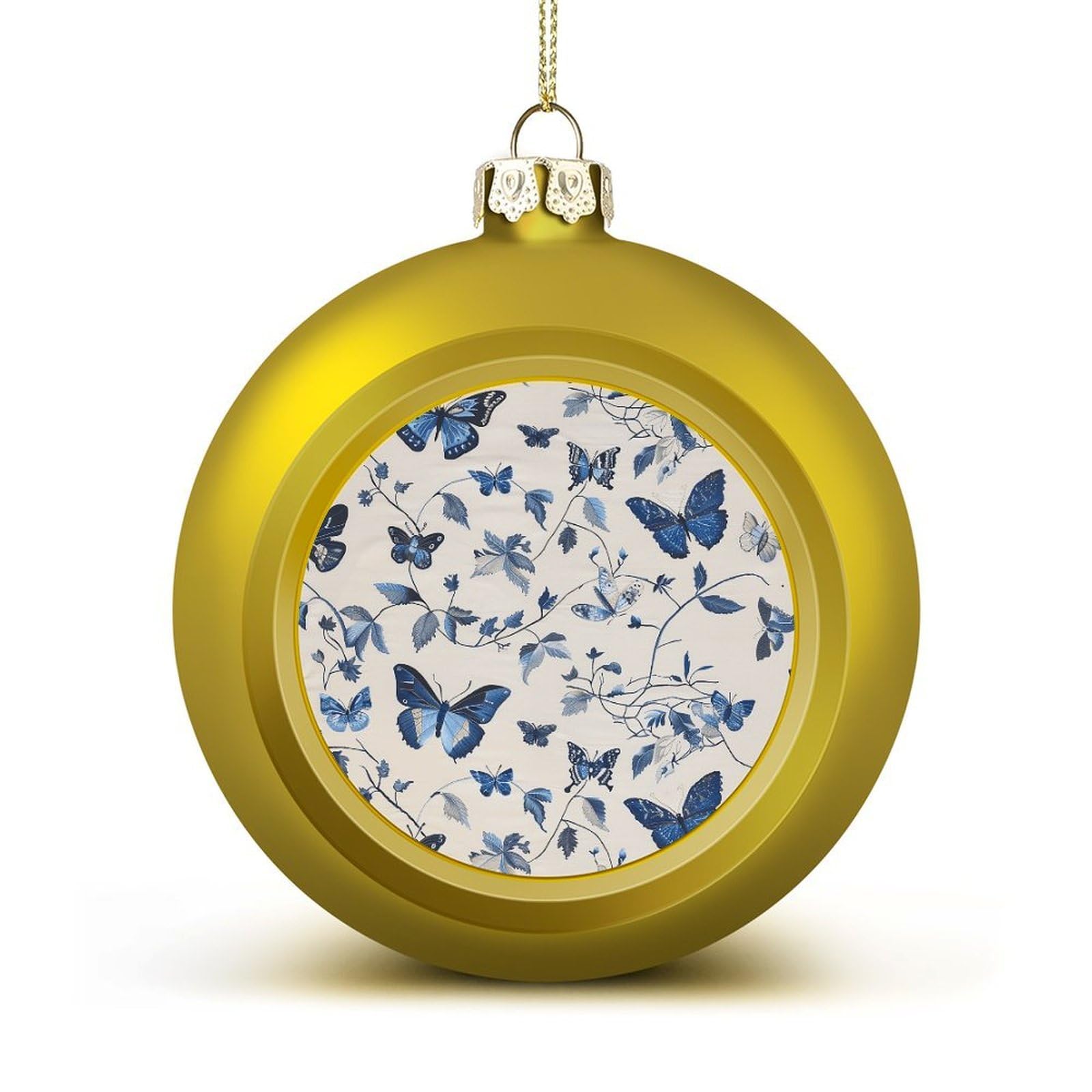 Butterflies and Moths Christmas Balls Ornaments for Xmas Christmas Tree 1.6" Hanging Shatterproof Xmas Balls Hanging Decor Pendants for Holiday Party Outdoor Indoor DIY Craft Supplies