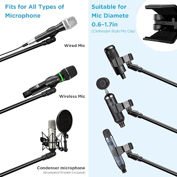 Bietrun WXM09A with 2 Pack Mic Stand