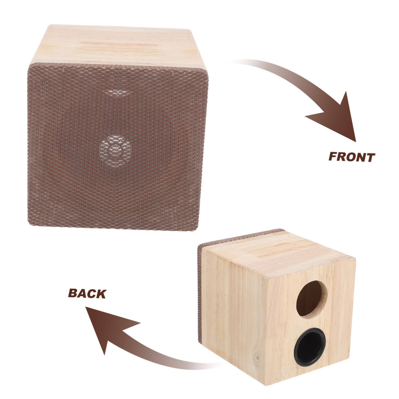 Cabilock Caja de Altavoz de Madera para Viajes Largos y Desplazamientos Diarios Beige de 4 Pulgadas Estructura Resistente Que Minimiza Vibraciones y Fácil Instalación para Coche