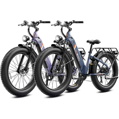 Jasion Thunder Electric Bike for Adults,1500W Peak,26''x 4''Fat Tire E Bikes,80 Miles with 864Wh Removable Battery Ebike, 30+MPH Max Speed Bicycles,Hydraulic Brakes,Front Suspension