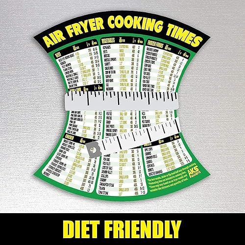 Miniatura 9 de Keto Diet and Air Fryer Cooking Times - Paquete combinado de hojas magnéticas de trucos - Extra grande y fácil de leer accesorios de cocina de 11 x