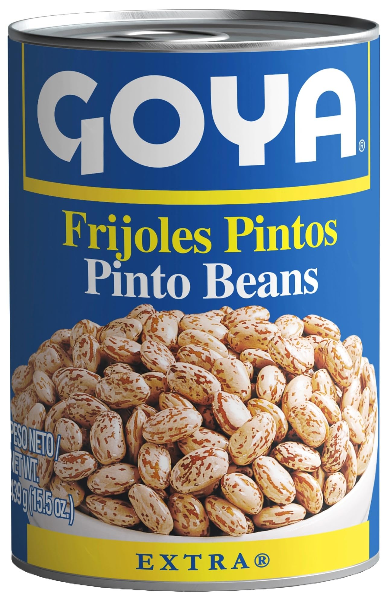Goya Frijoles Pintos Pinto Beans 430g (Pack of 1)| Ready to Eat Canned Beans in Light Salted Water | High Protein and Fibre | Vegan and Gluten Free | Ideal for Soups, Salads, Burritos and Stews