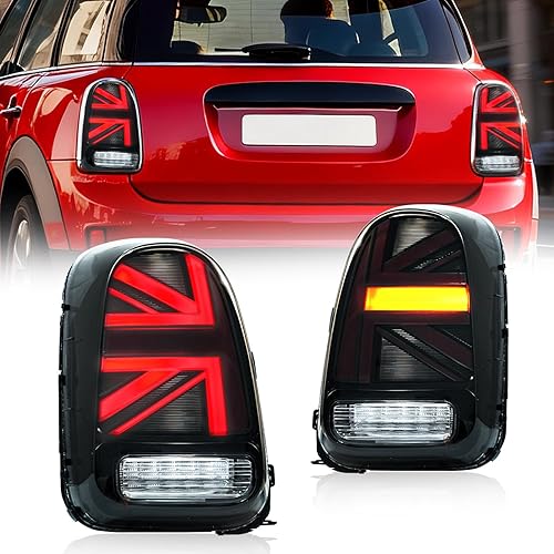 Luces traseras compatibles con MINI Countryman Cooper/Coopers Hatchback F60 2017-2020, conjunto de luces traseras JCW Union Jack con señales de giro