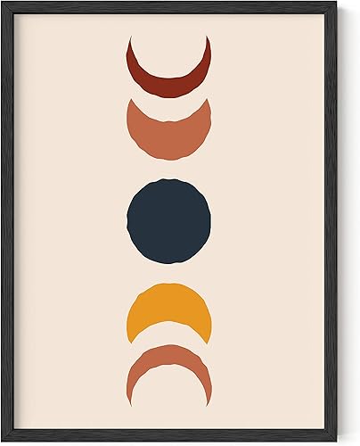 Miniatura 1 de HAUS AND HUES Arte de pared de fases lunares, impresiones bohemias, arte de pared moderno de mediados de siglo, pósteres e impresiones bohemias,