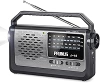 PRUNUS J-15WB NOAA Weather AM FM SW Portable Radio - Best Reception, Flashlight, Earphone Jack for Emergencies & Outdoor Use