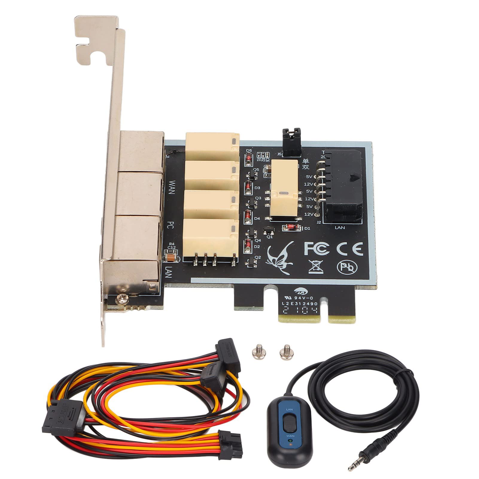 Wakects Physical Driver Separated Card, Gigabit PCI Express 3 Port