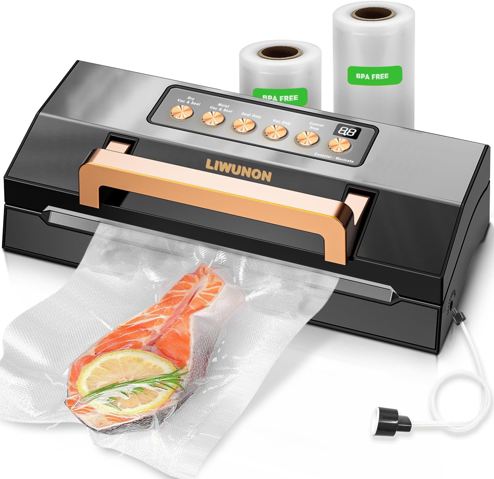 Powerful Suction Vacuum Sealer Machine Commercial Fully Automatic Food ...