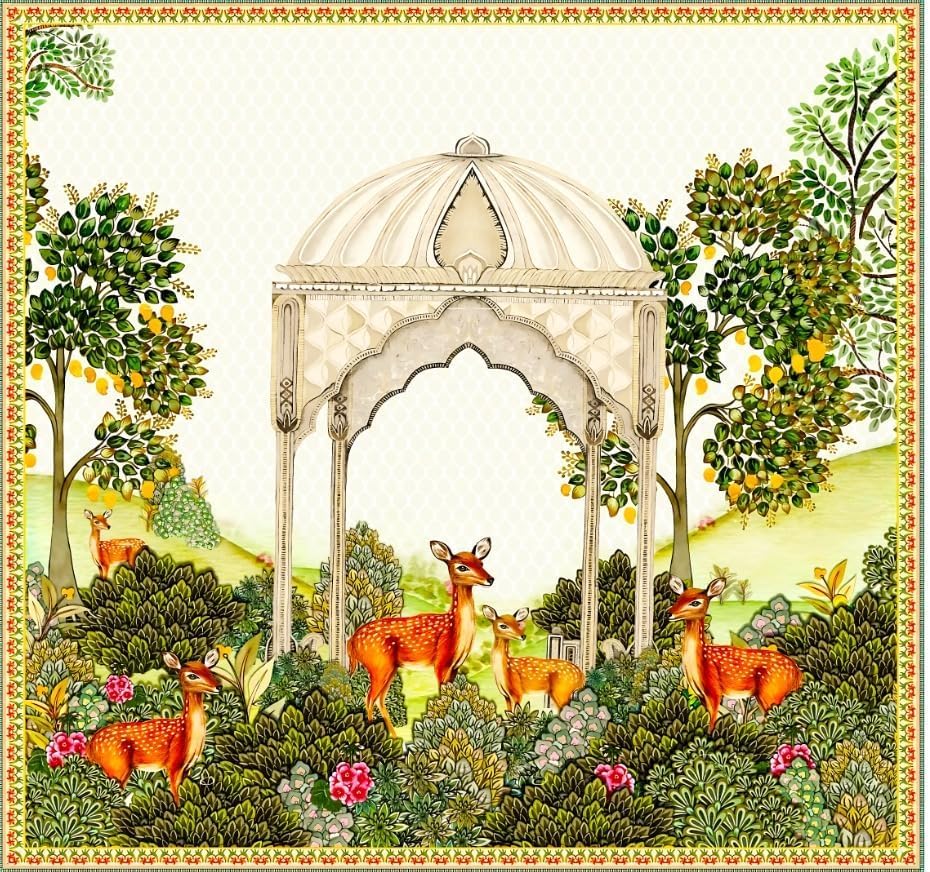 Royal Wedding Theme Backdrop 5 X 5 Feet for Stage Decoration and Photography | Traditional Wedding Background for Engagement Mehndi Haldi and Reception (Pack of 3)