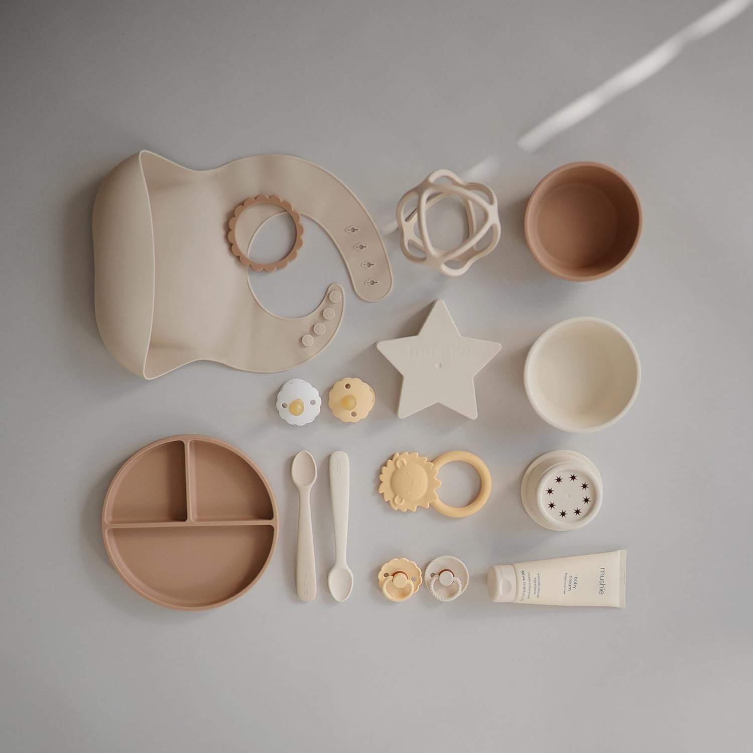 mushie Silicone Suction Bowl | BPA-Free Non-Slip Design (Natural) - Image 7