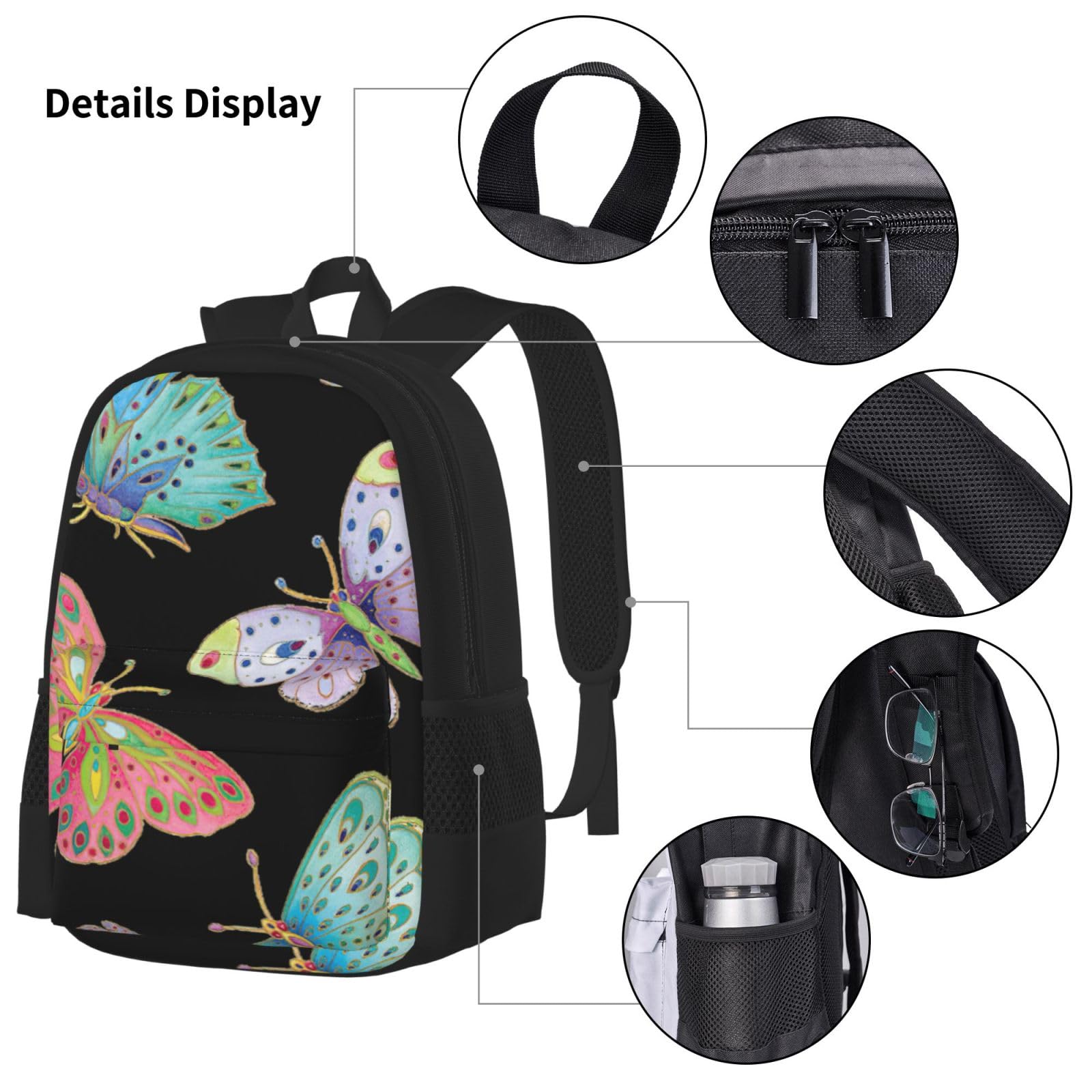 Zaino, borsa portapranzo, astuccio, set da 3 pezzi, per lavoro e
