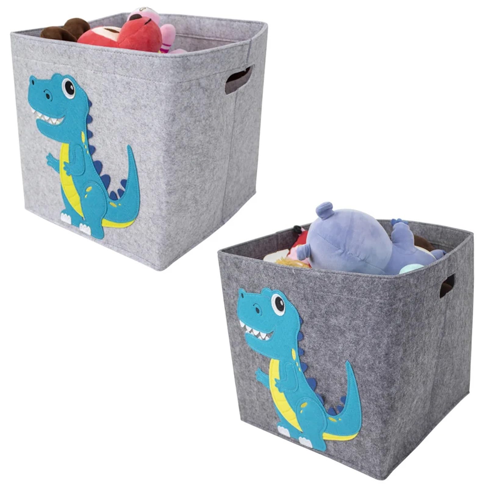 Boîte de rangement en feutre épais gris 33 x 33 cm pour vêtements