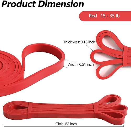 Miniatura 6 de Bandas de asistencia para dominadas, bandas de resistencia para entrenamiento, bandas de dominadas, bandas de estiramiento para hombres y mujeres,
