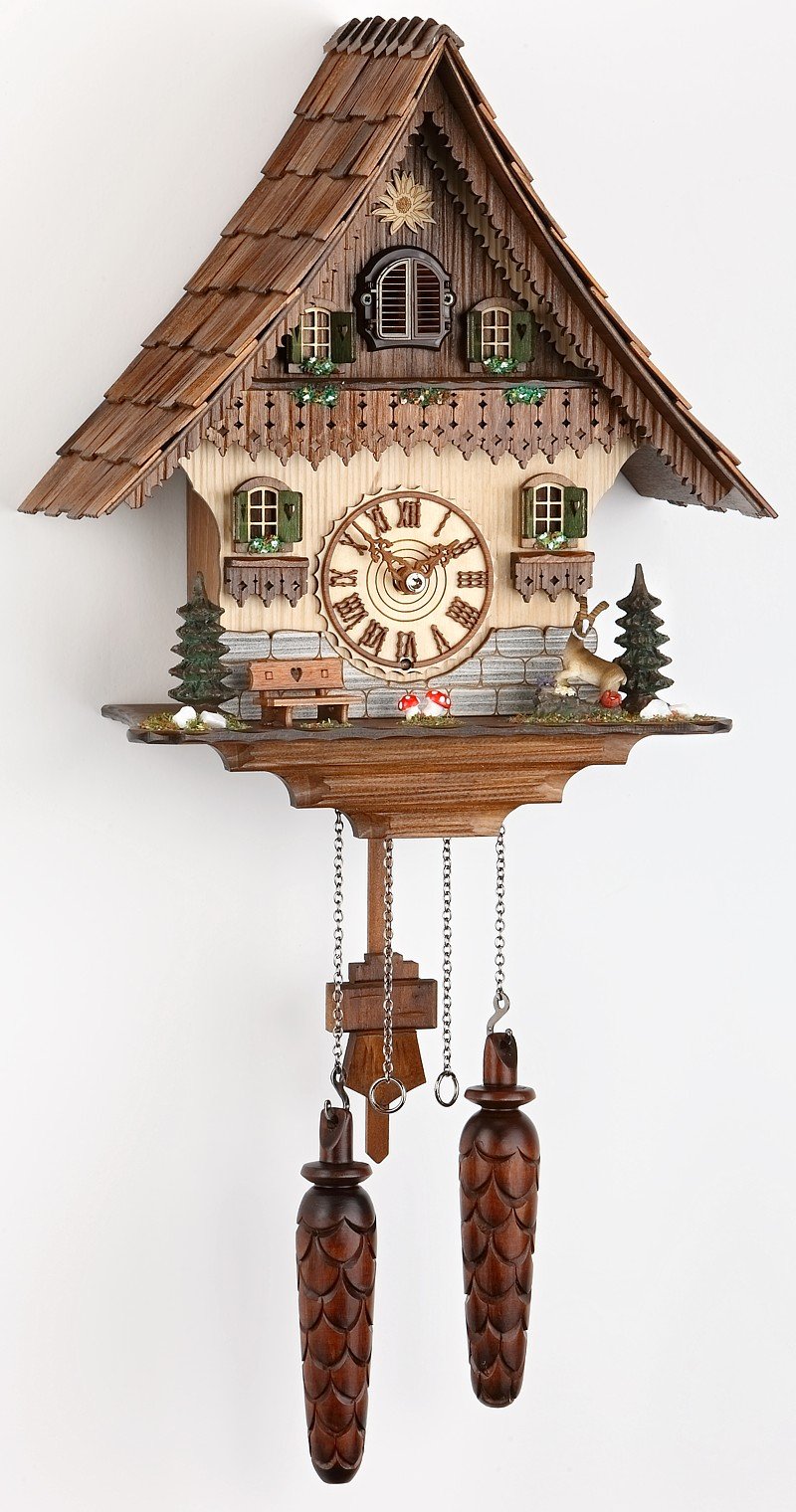 Trenkle Quartz Cuckoo Clock Black forest house TU 454 Q HZZG