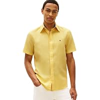 Tommy Hilfiger Uomo Cl Misto Lino Solido SS RF SHT MW0MW42450