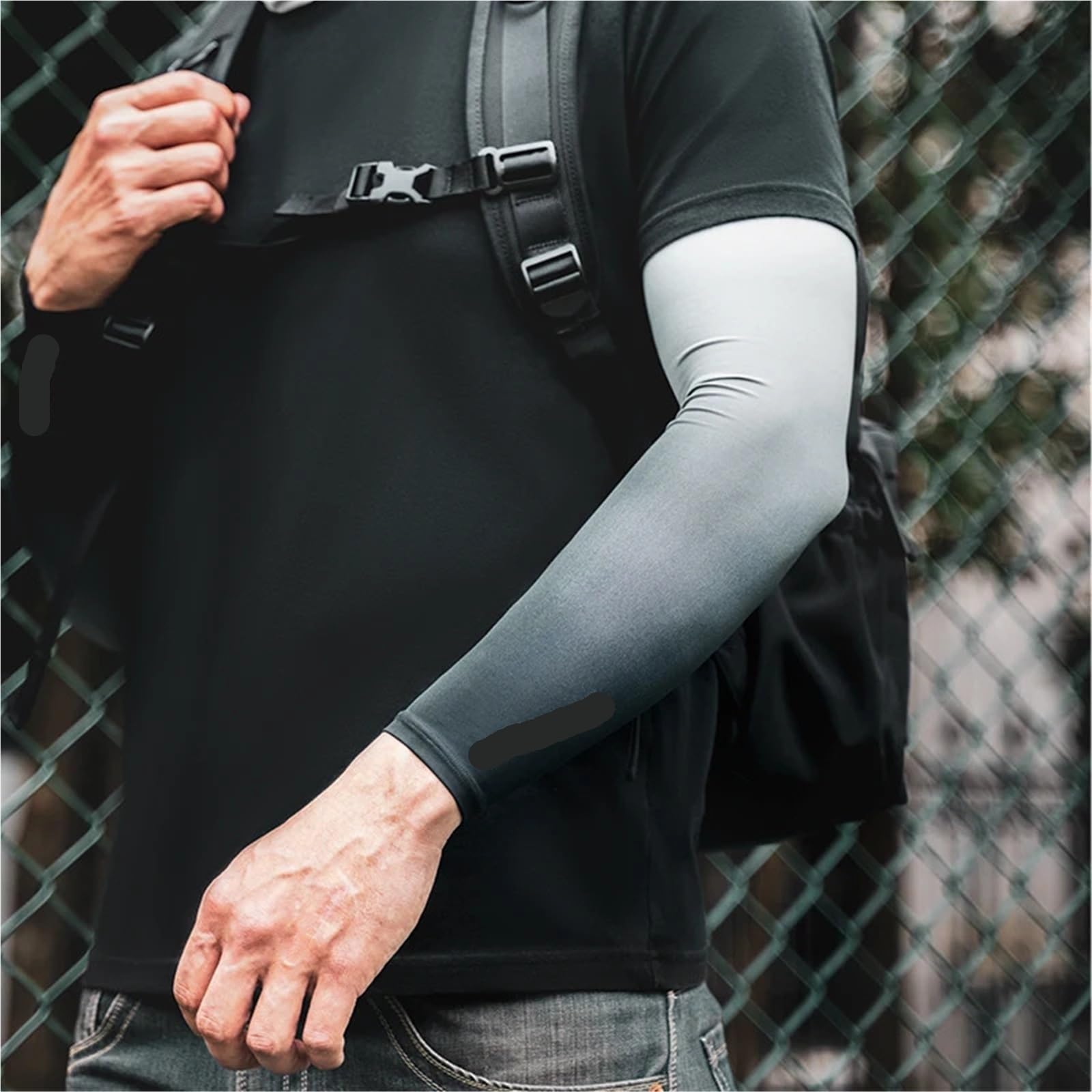 Mangas De Brazo for Bicicleta, Seda De Hielo, Deportes Solares, Cubierta for Ciclismo, Transpirable, for Correr Y Fitness