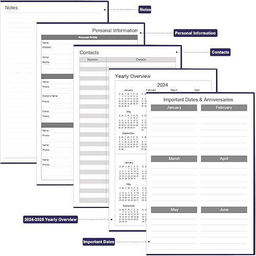 Miniatura 5 de Agenda mensual 2024-2025  2 años (enero de 2024 a diciembre de 2025), calendario mensual, agenda mensual grande 2024-2025, perfecto para horario