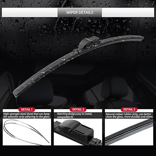 Miniatura 4 de 3 limpiaparabrisas delantero y trasero, repuesto para BMW X3 F25 2011 2012 2013 2014 2015 2016 2017