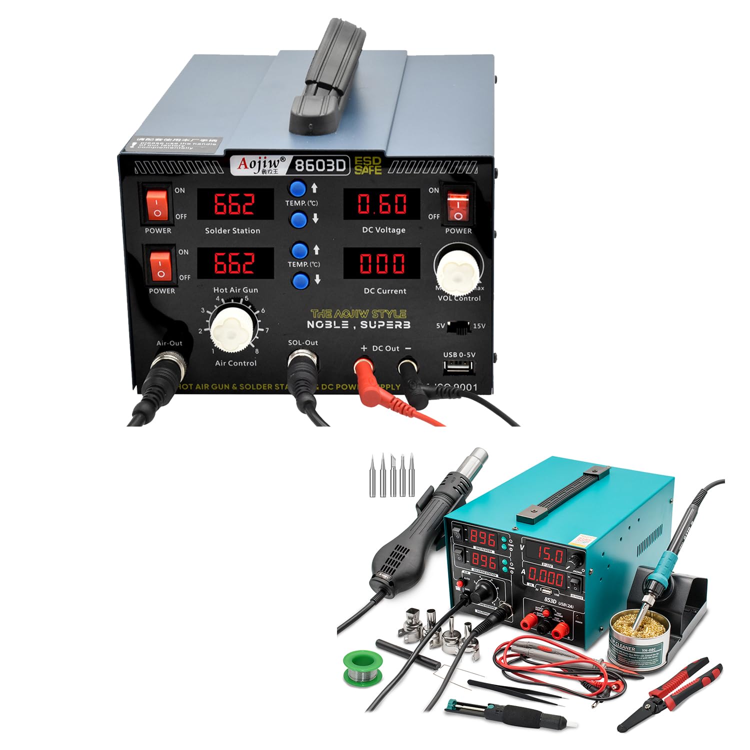 8603D Hot Air Rework Station - 3-in-1 Soldering Kit -1 8603D Hot Air Rework Station - 3-in-1 Soldering Kit -1