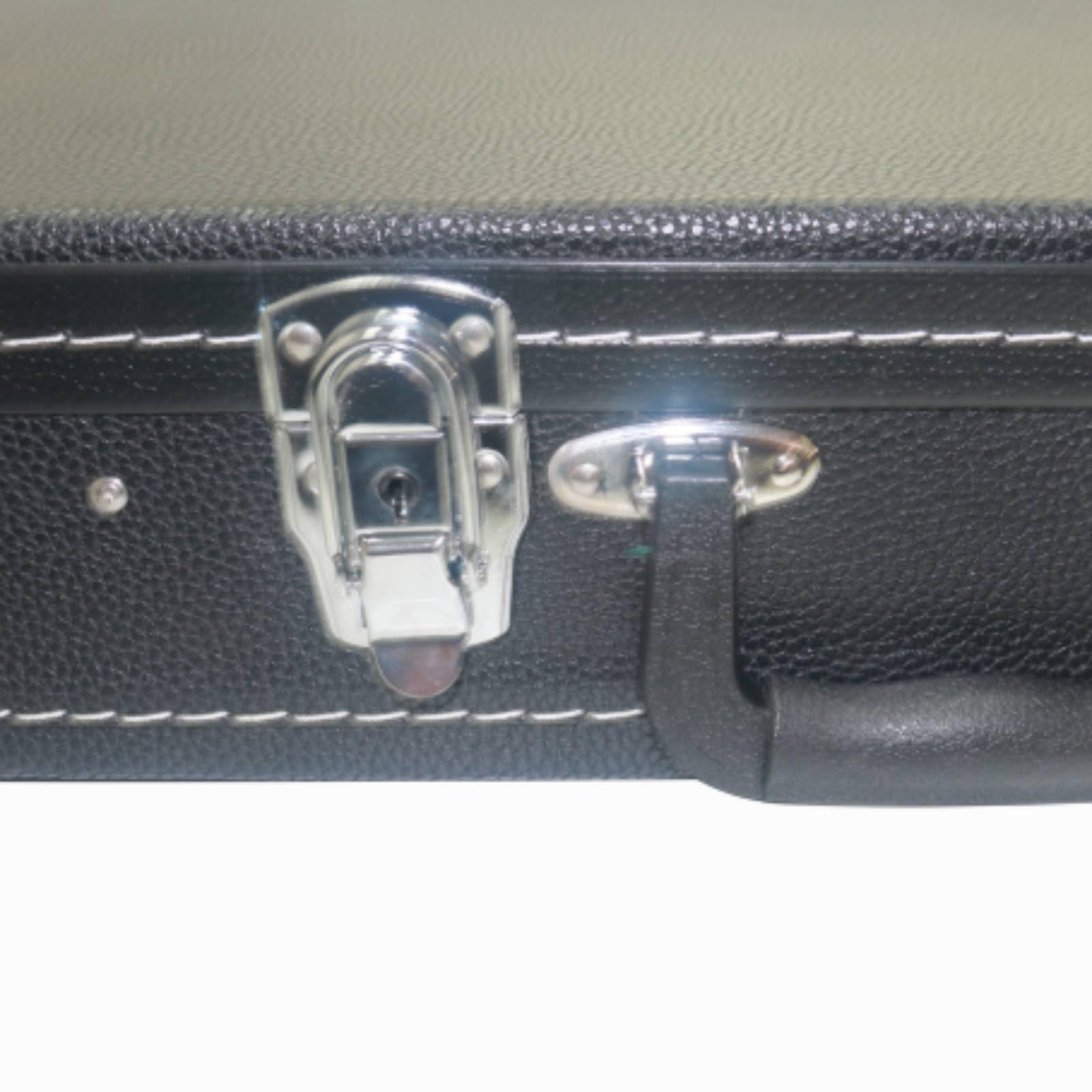 Custodia Rigida per Chitarra Elettrica Valigetta Strutturata Scatola Strumento Astuccio Protettivo in PU E Legno con Manico E Chiusura Adatta per Prove Lezioni Viaggi, Array, Blu