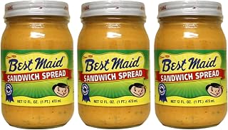 Best Maid Sandwich Spread, 12 oz Jar – Creamy and Tangy Spread Made with Premium Ingredients, Perfect for Sandwiches, Burgers, Salads, and Dips, Classic Texas-Style Flavor (12oz (Pack of 3))