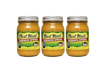 Best Maid Sandwich Spread, 12 oz Jar Creamy and Tangy Spread Made with Premium Ingredients, Perfect for Sandwiches, Burgers, Salads, and Dips, Classic Texas-Style Flavor 12oz Pack of 3