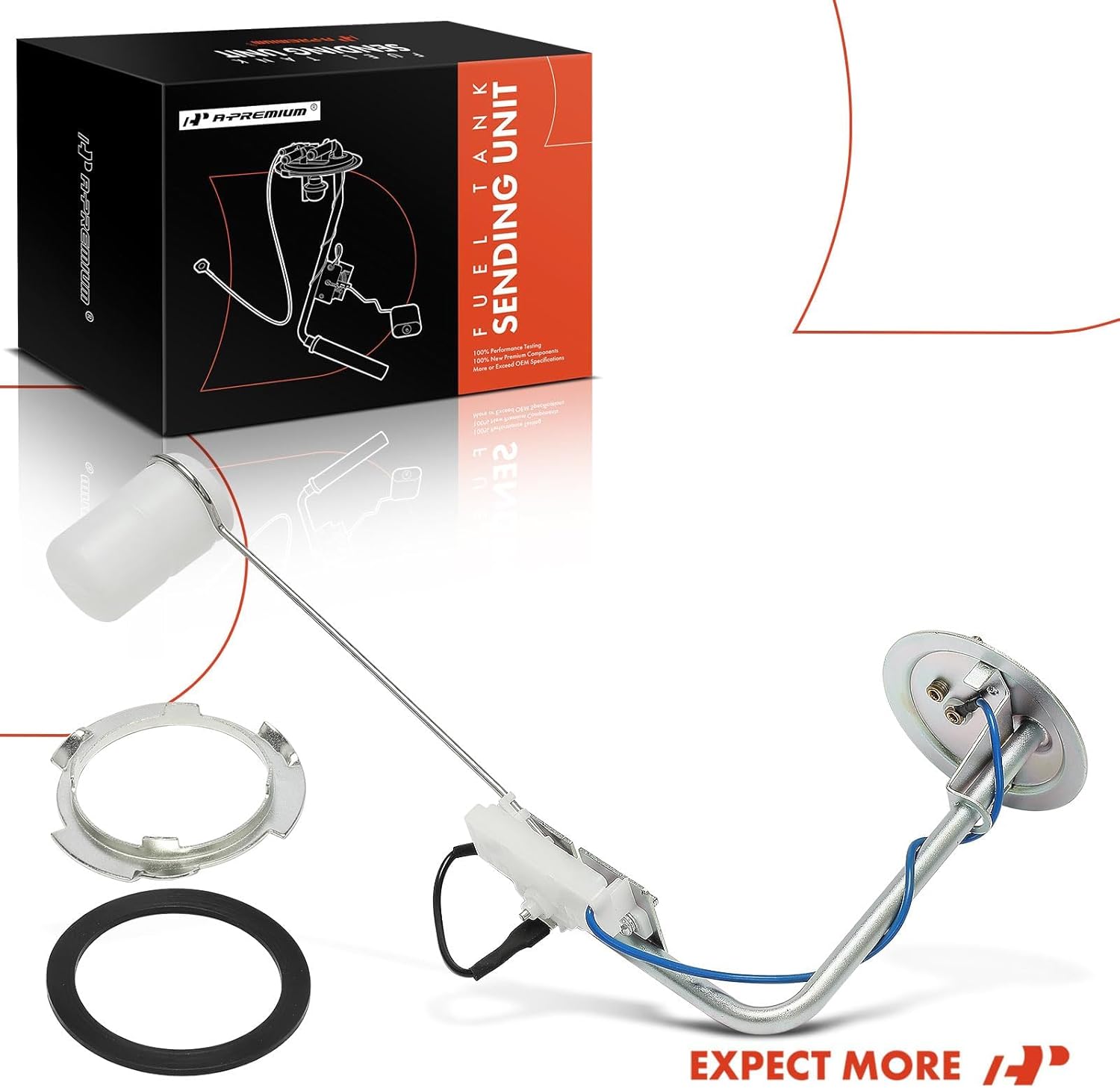 A-Premium Fuel Tank Sending Unit Compatible with Lincoln Town Car 1982-1987, Mark VI 1980-1983 & Mercury Grand Marquis 1983-1989, 5.0L 5.8L - Black, Push Button, Float, Automatic