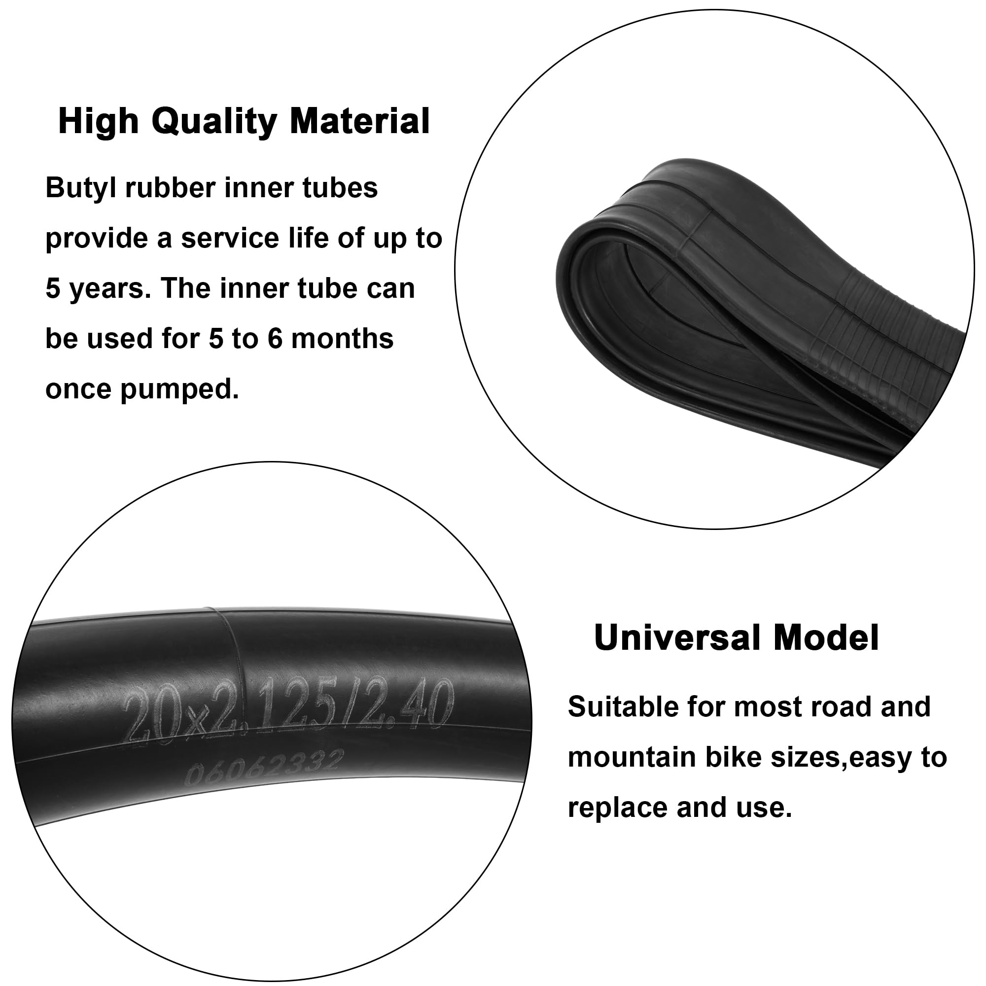 Hydencamm Lot De 2 Chambres à Air De 20 X 2,125/2,40 Avec Valve