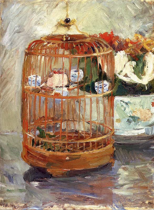 Toile 50x70 cm La cage Berthe Morisot pour grand mur vide