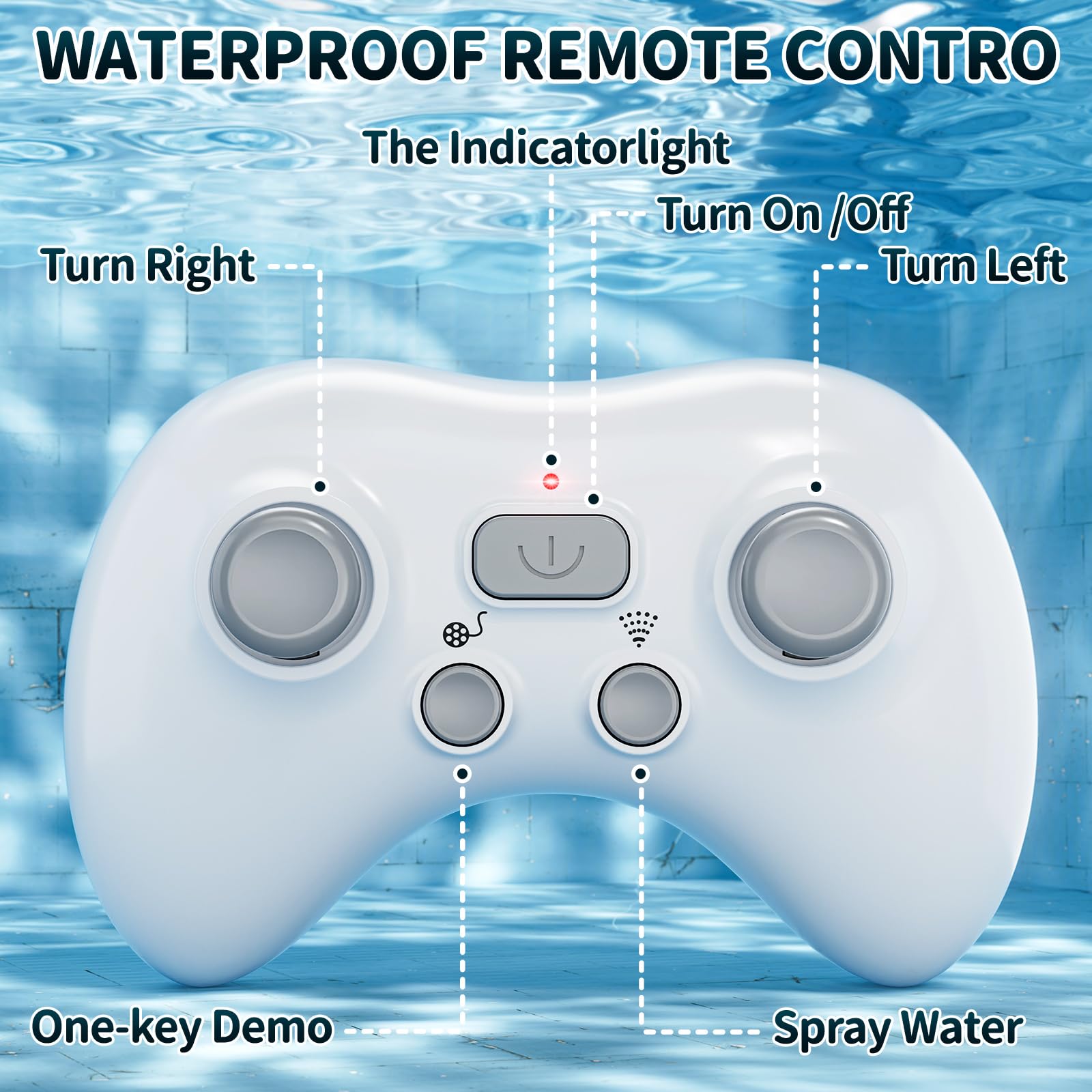 2.4GHz Remote Control Shark Toys for Boys,1:18 Scale High Simulation Shark Toys with Light & Spray, RC Sharks for Pools & Lakes, Toy Shark Boat Gift for 4 5 6 7 8 9 Year Old Kids Boys Girls