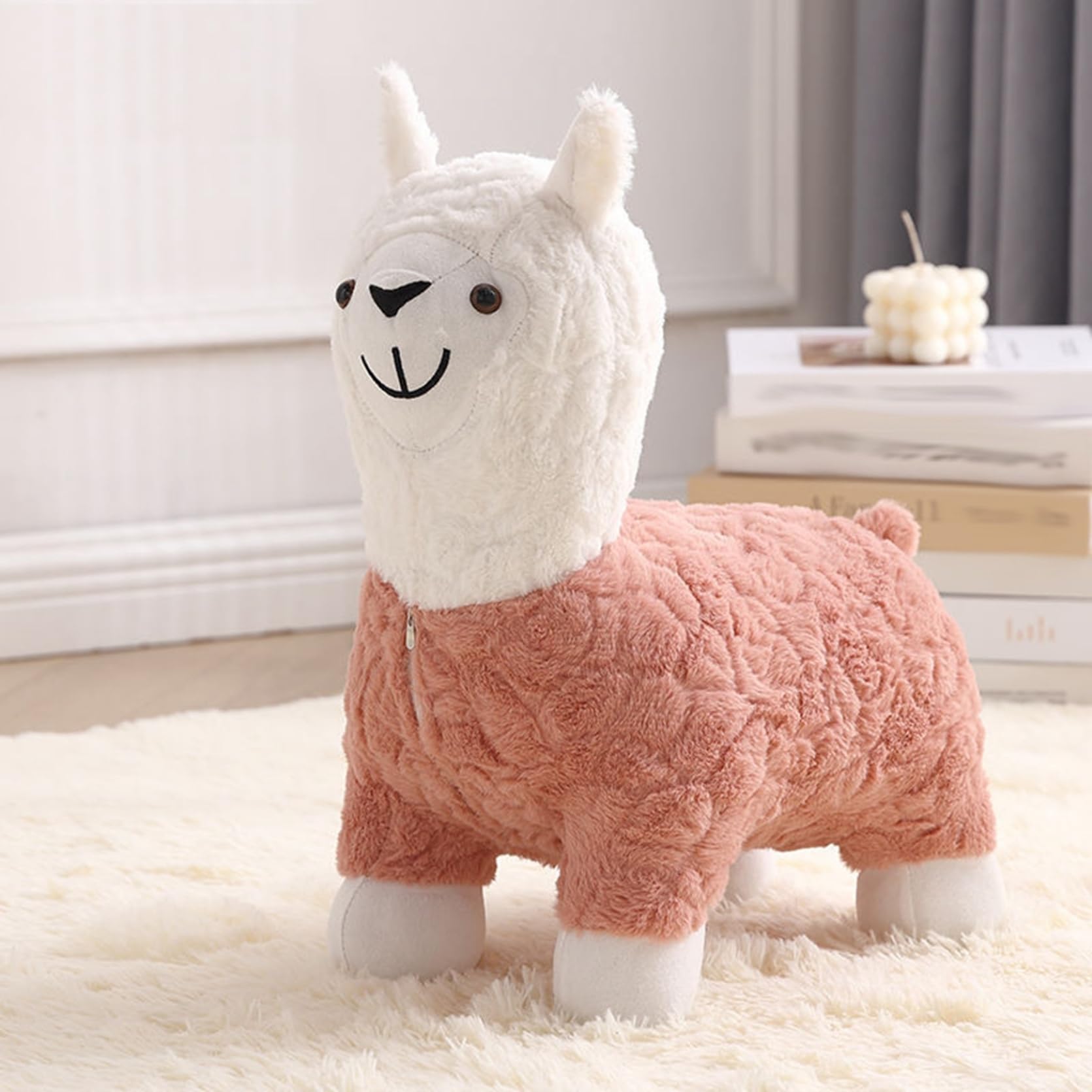 乗れるアルパカのスツール　新品 楽天市場】アルパカのスツール アニマル 動物 座れるぬいぐるみ キッズ