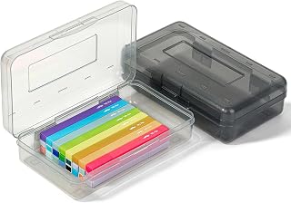 Mr. Pen- Clear Pencil Boxes, 2 Pack, Black/Gray, Snap-Tight Lid, Plastic Pencil Box Organizer, 7.9"x4.5"x2.4"