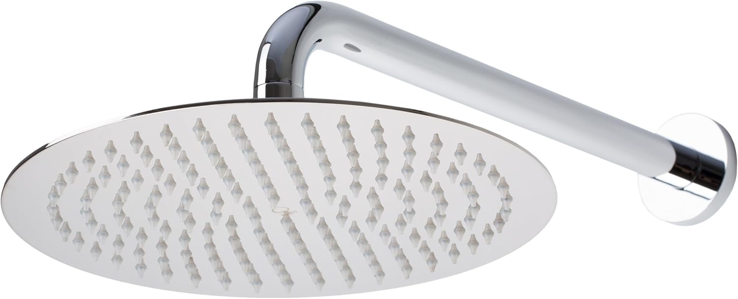 BAI 0410 Stainless Steel 10-inch Round Rainfall Shower Head in Polished Chrome Finish