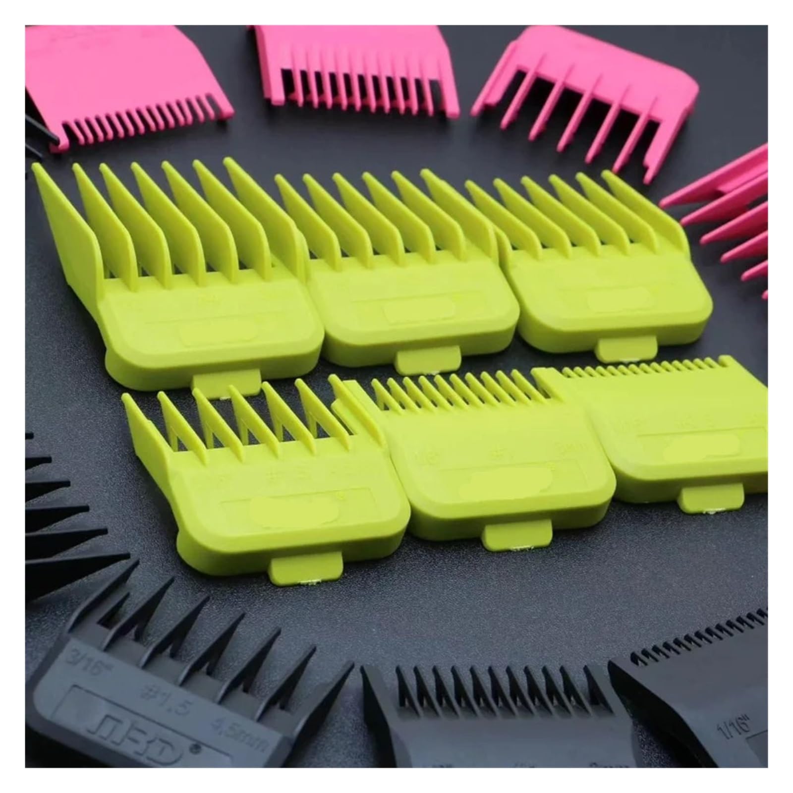 Peine Guía De Corte Profesional, Compatible Con MRD, Compatible Con Wahl, Con Diseño De Imán De Metal 1.5/3/4.5/6/10/13MM(Green)