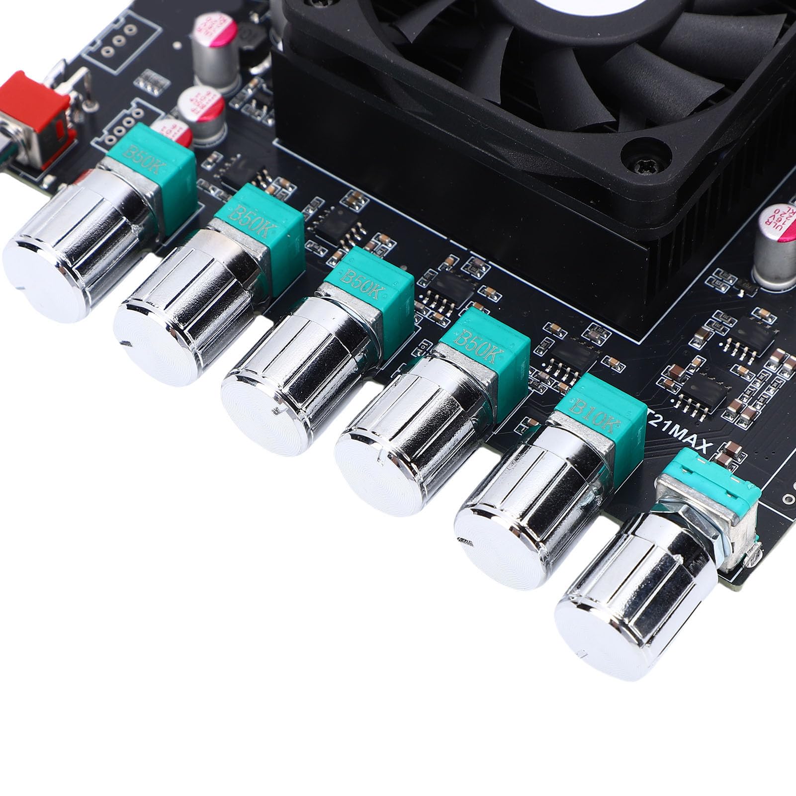 AUNMAS Scheda Amplificatore Audio a 2.1 Scheda Amplificatore Digitale ABS XY HT21MAX 2x200W più 400W Ingresso USB AUX 10A Alimentazione per Home Theater Auto Altoparlanti Esterni Fai da Te