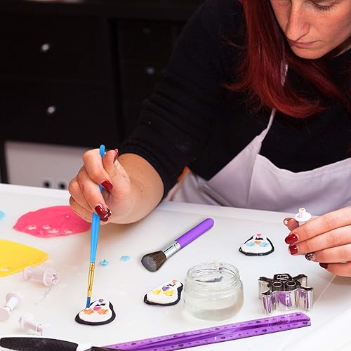 Miniatura 5 de 8 piezas de pinceles de decoración de dulces para tartas de Navidad, herramientas de fondant, pinceles de pintura de alimentos para pasteles,