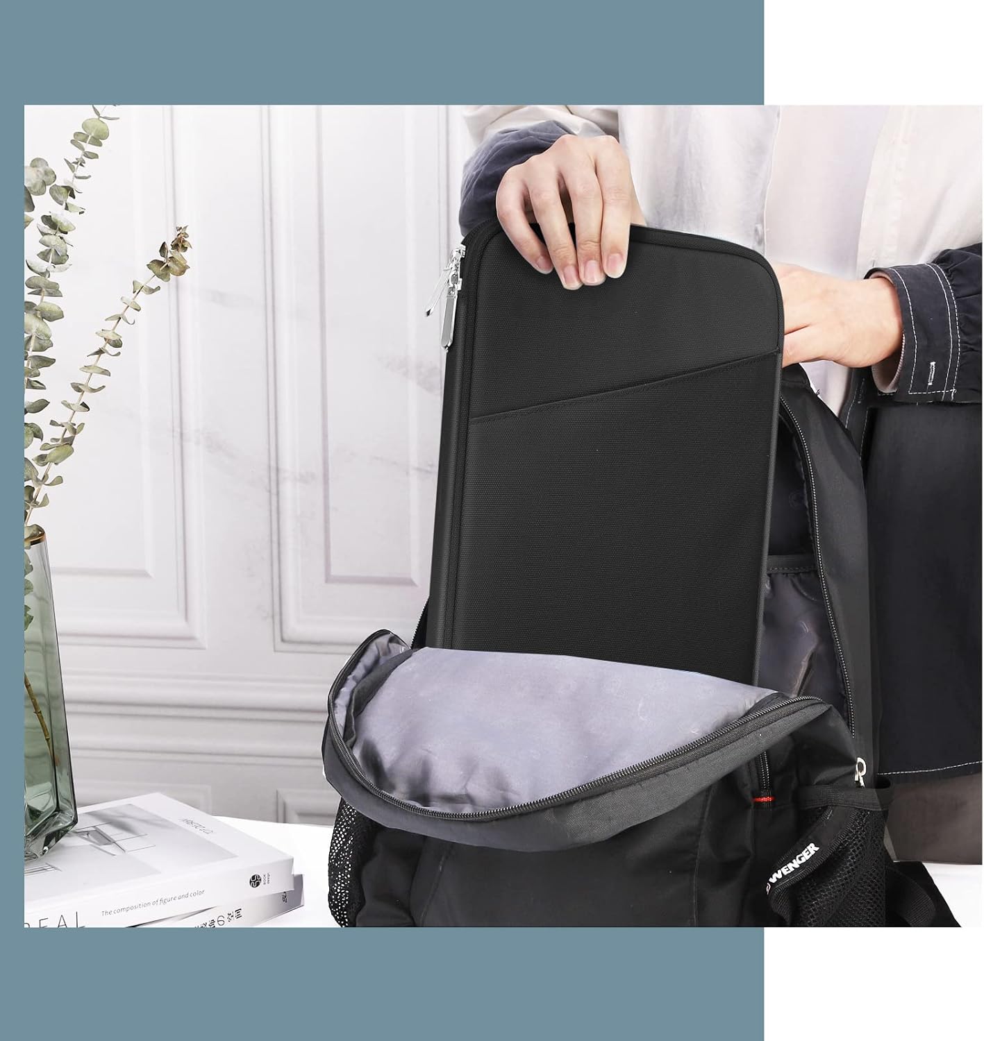 TiMOVO 8-9 Inch Tablet Sleeve Case for All-New iPad mini 7 (A17 Pro, 2024), iPad mini 6 (8.3-Inch, 2021), iPad mini 5/4/3/2/1, Portable Protective Pouch Bag for iPad mini, Black - Image 8