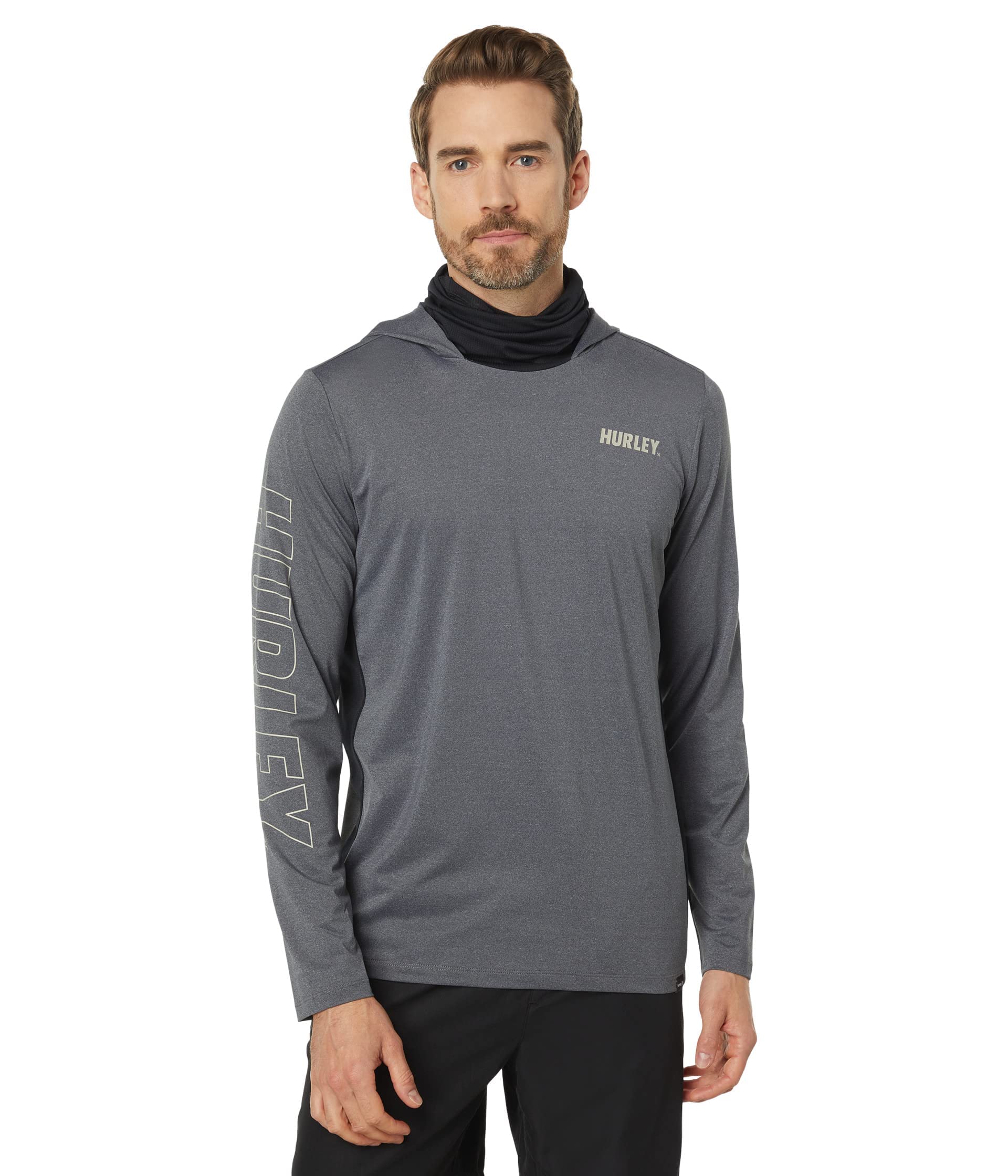 Hurley Rash Guard — koszulka Mężczyźni H2o-dri Atticus Fastlane Upf Ls Top Kaptur