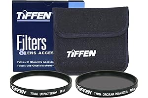 Tiffen 77mm Professional Grade UV & Polarizing Photo FilterTwin Pack