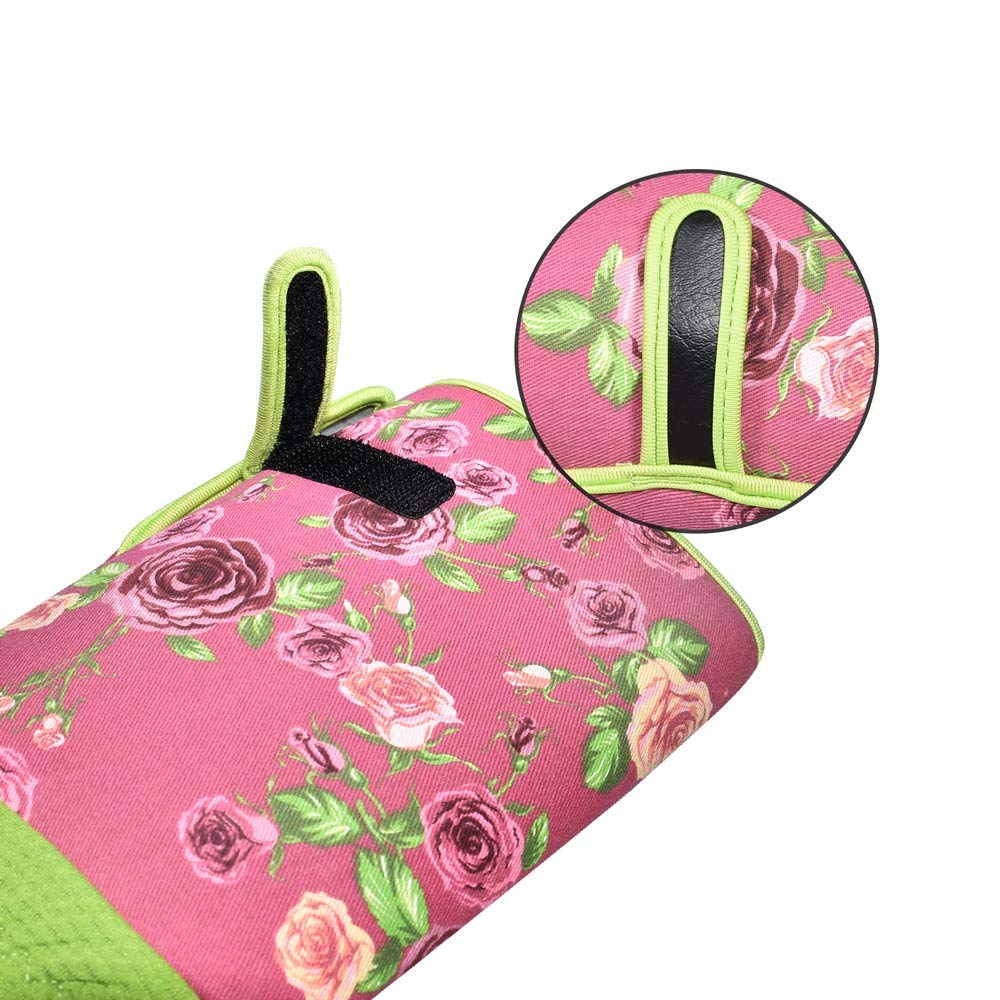 Gartenhandschuhe mit langen Ärmeln für Gartenarbeiter, zum Beschneiden und zum Schutz vor Stürzen, blumenmuster, Medium
