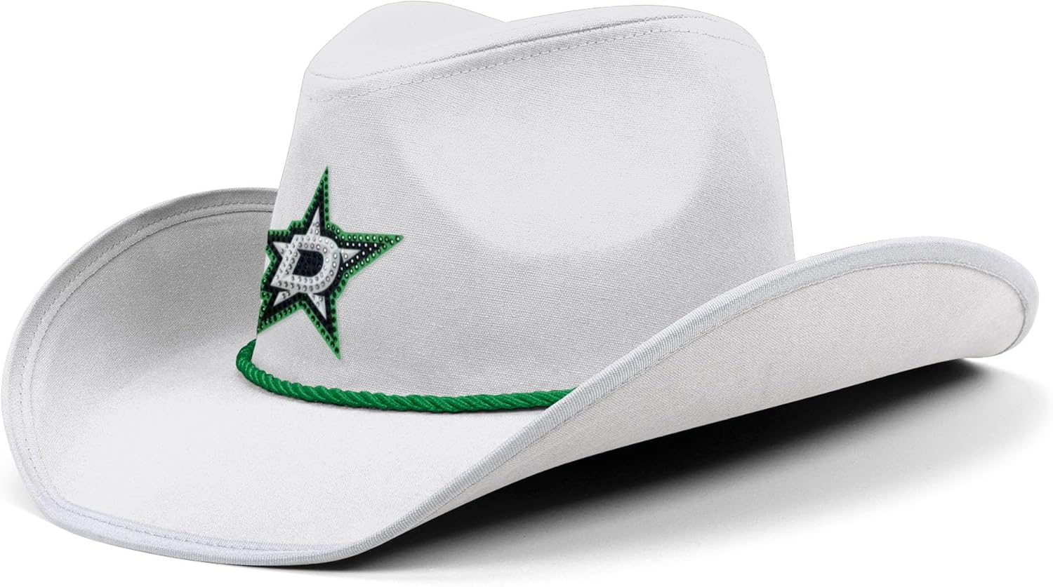 FOCO Women's NHL Team Rhinestone Logo White Cowboy Hat