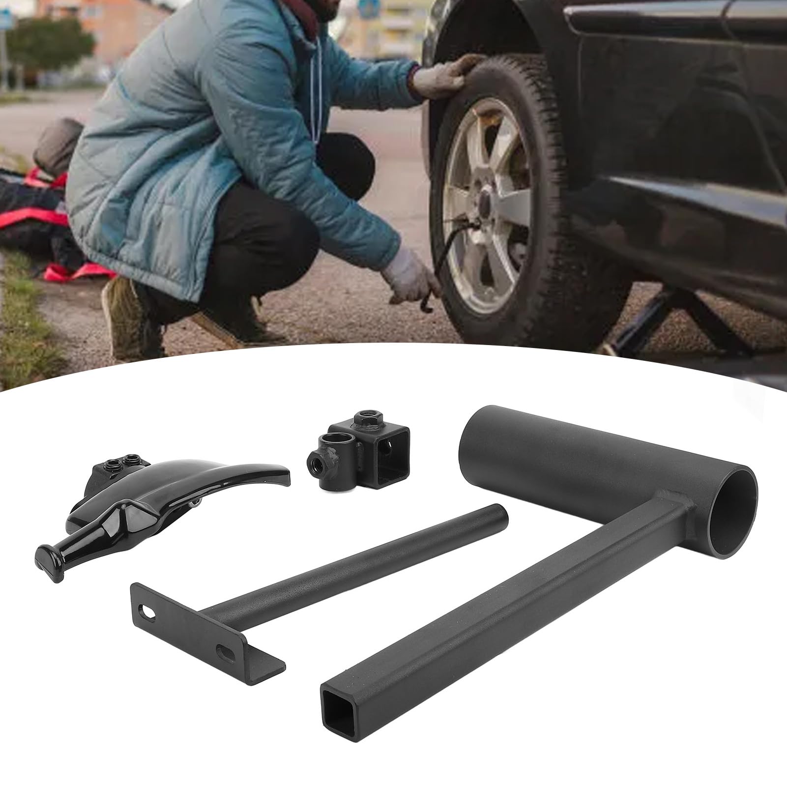 Asixxsix Smontagomme Manuale Modifica Testa D'Anatra Kit Saldato Smontagomme Macchina Utensile Compatibile con la Maggior Parte delle Ruote per Auto, Smontagomme Manuale Kit Adattatore