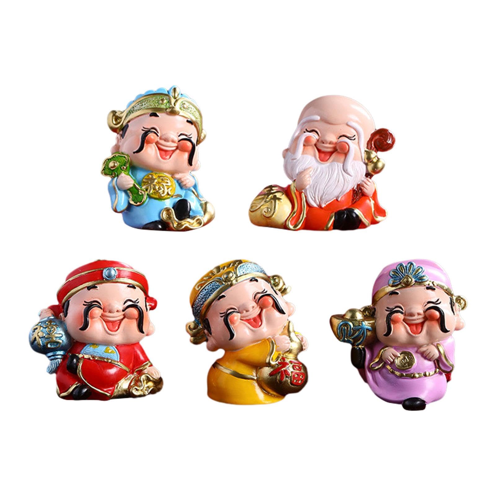 Statue Feng Shui miniature God of Fortune pour bureau et salon créatif